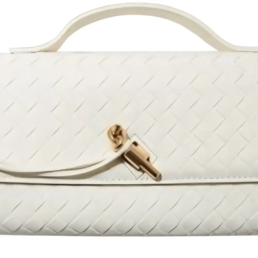 Few Moda Theia Bag East West Clutch with Crossbody Strap Cream NEW